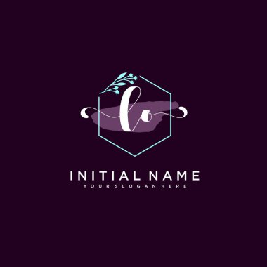 Minimalist Çiçek Baş Logosu, LO Marka Şablonu