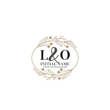 Minimalist Çiçek Baş Logosu, LO Marka Şablonu