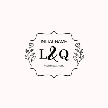 Minimalist Çiçek Baş Logosu, LQ Marka Şablonu