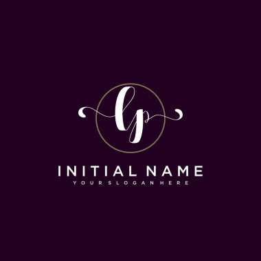 Minimalist Çiçek Baş Logosu, LP Marka Şablonu