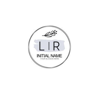Kişisel ya da Brand için LR Minimal Çiçek Logosu Koleksiyonu