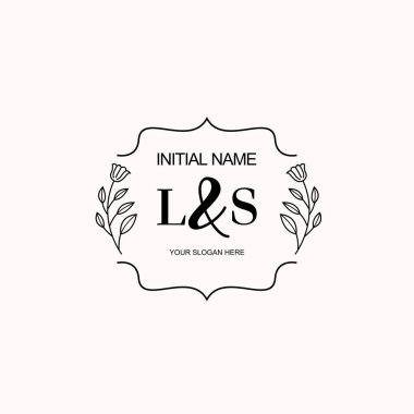 Minimalist Çiçek Baş Logosu, LS Marka Şablonu