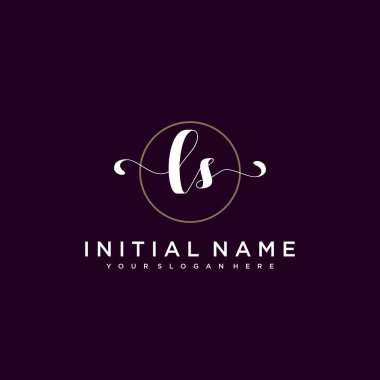 Minimalist Çiçek Baş Logosu, LS Marka Şablonu