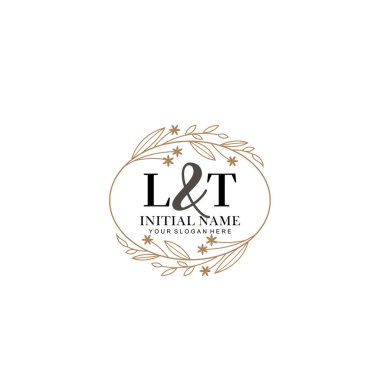 Minimalist Çiçek Baş Logosu, LT Marka Şablonu