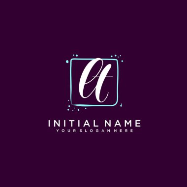 LT Monogramlı Modern Çiçek Baş Logosu