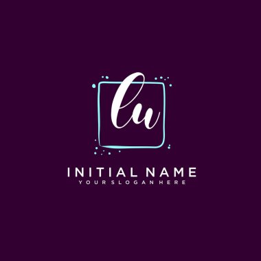 LU Monogramlı Modern Çiçek Baş Logosu