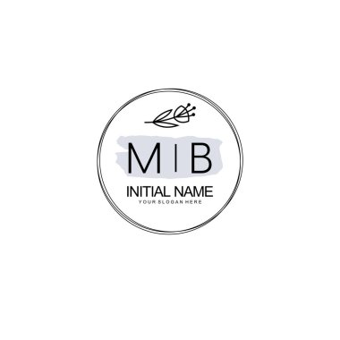 Kişisel ya da Marka İçin MB Minimal Çiçek Logosu Koleksiyonu