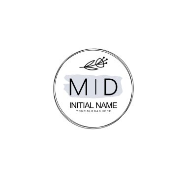 Kişisel ya da Marka İçin MD Minimal Çiçek Logosu Koleksiyonu