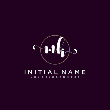 Minimalist Çiçek Baş Logosu, MK Marka Şablonu