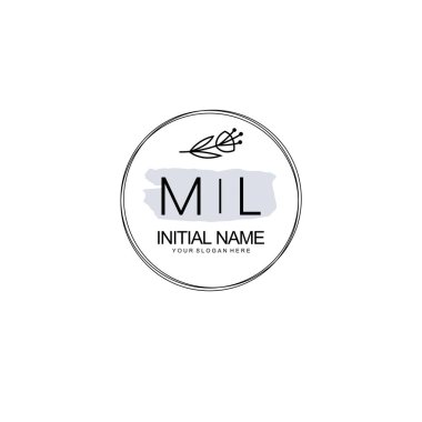 Kişisel ya da Brand için ML Minimal Çiçek Logosu Koleksiyonu