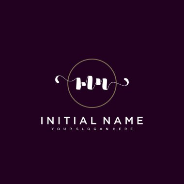 Minimalist Çiçek Baş Logosu, MN Marka Şablonu