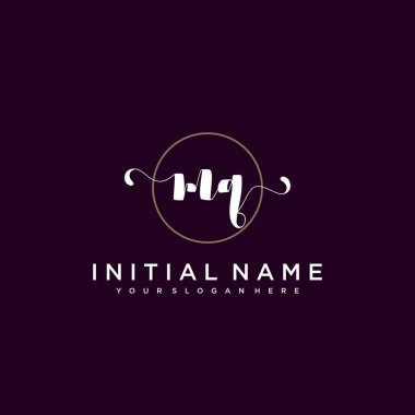 Minimalist Çiçek Baş Logosu, MQ Marka Şablonu