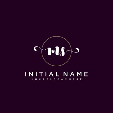 Minimalist Çiçek Baş Logosu, MS Marka Şablonu