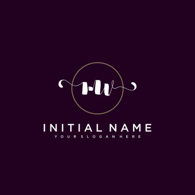 Minimalist Çiçek Baş Logosu, MV Marka Şablonu