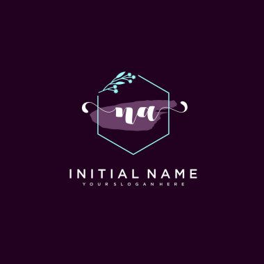 Minimalist Çiçek Baş Logosu, NA Markalaşma Şablonu