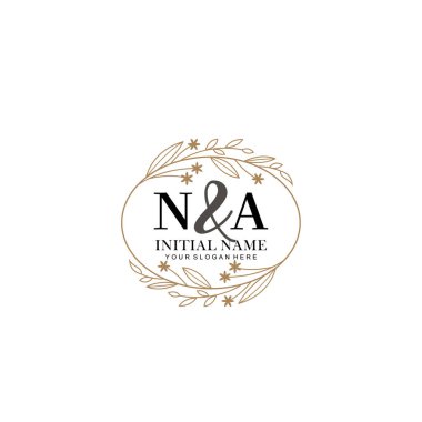 Minimalist Çiçek Baş Logosu, NA Markalaşma Şablonu