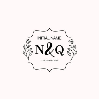 Minimalist Çiçek Baş Logosu, NQ Marka Şablonu