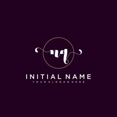 Minimalist Çiçek Baş Logosu, NQ Marka Şablonu