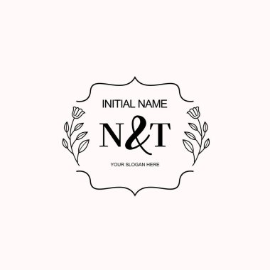 Minimalist Çiçek Baş Logosu, NT Marka Şablonu