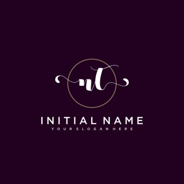 Minimalist Çiçek Baş Logosu, NT Marka Şablonu