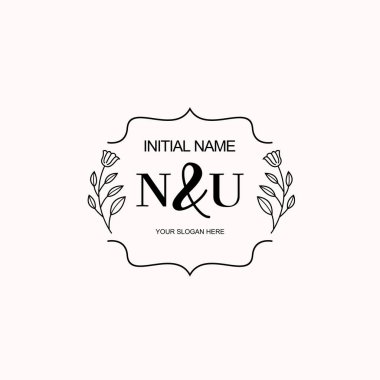 Minimalist Çiçek Baş Logosu, NU Marka Şablonu