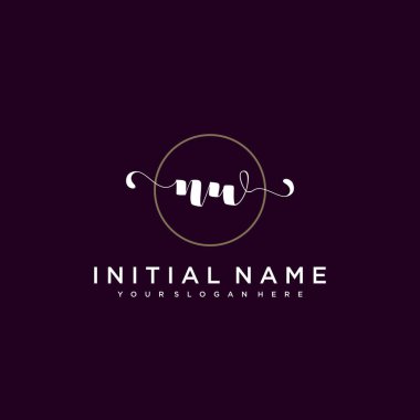 Minimalist Çiçek Baş Logosu, NW Marka Şablonu