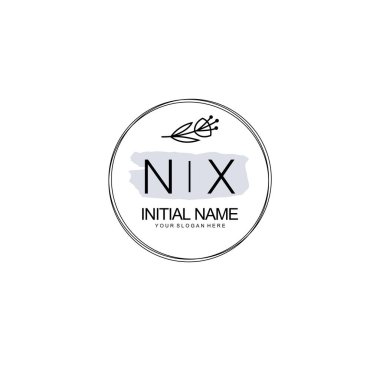 Kişisel ya da Marka İçin NX Minimal Çiçek Logosu Koleksiyonu
