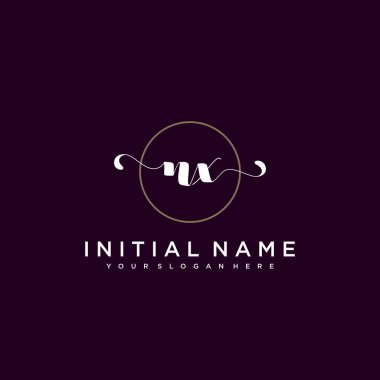 Minimalist Çiçek Baş Logosu, NX Marka Şablonu