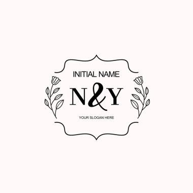 Minimalist Çiçek Baş Logosu, New York Marka Şablonu