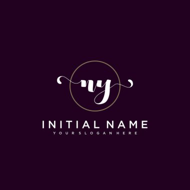 Minimalist Çiçek Baş Logosu, New York Marka Şablonu