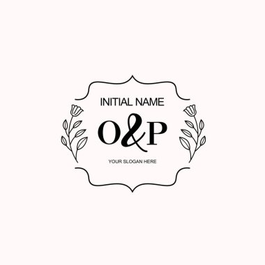 Minimalist Çiçek Baş Logosu, OP Marka Şablonu