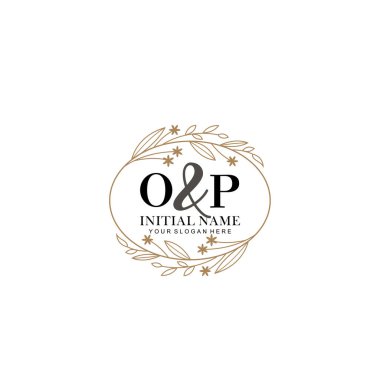 Minimalist Çiçek Baş Logosu, OP Marka Şablonu