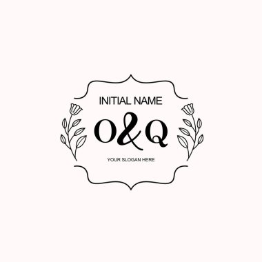 Minimalist Çiçek Baş Logosu, OQ Markalaşma Şablonu