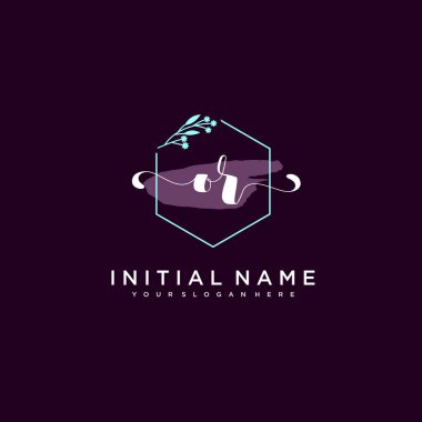 Minimalist Çiçek Baş Logosu, veya Marka Şablonu