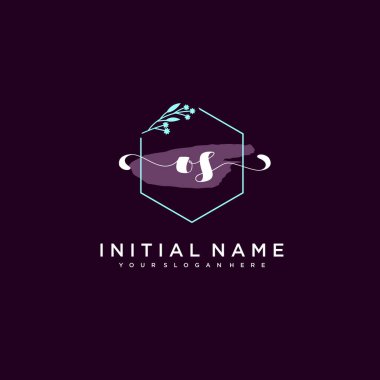 Minimalist Çiçek Baş Logosu, İşletim Sistemi Markalaşma Şablonu