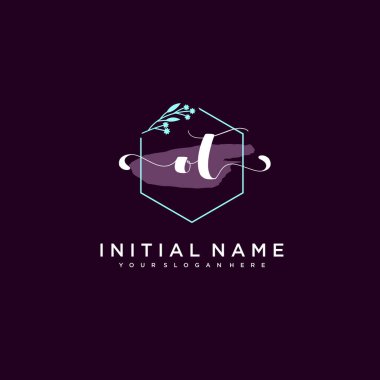 Minimalist Çiçek Baş Logosu, OT Marka Şablonu