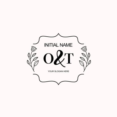 Minimalist Çiçek Baş Logosu, OT Marka Şablonu
