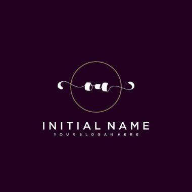 Minimalist Çiçek Baş Logosu, OU Marka Şablonu