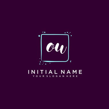 OU Monogramlı Modern Çiçek Baş Logosu