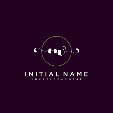 Minimalist Çiçek Baş Logosu, OW Marka Şablonu