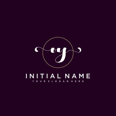 Minimalist Çiçek Baş Logosu, OY Marka Şablonu