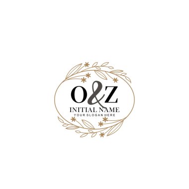 Minimalist Çiçek Baş Logosu, OZ Marka Şablonu