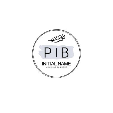 Kişisel ya da Brand için PB Minimal Çiçek Logosu Koleksiyonu