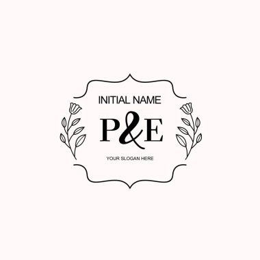 Minimalist Çiçek Baş Logosu, Beden Eğitimi Markası Şablonu