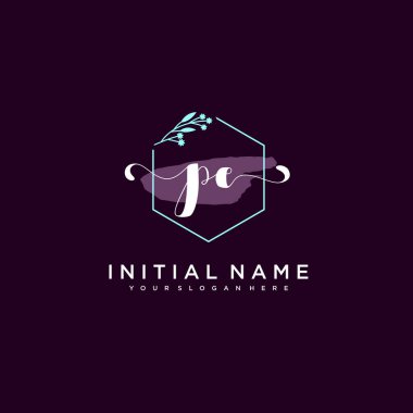 Minimalist Çiçek Baş Logosu, Beden Eğitimi Markası Şablonu