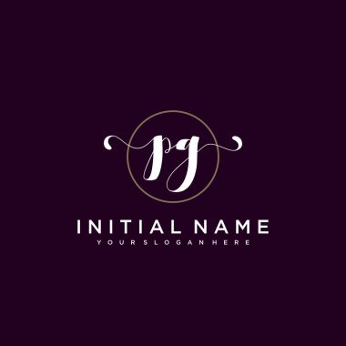 Minimalist Çiçek Baş Logosu, PG Marka Şablonu