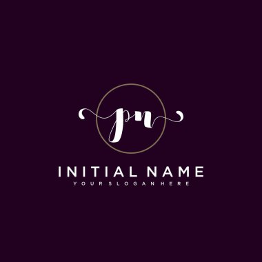 Minimalist Çiçek Baş Logosu, PN Marka Şablonu