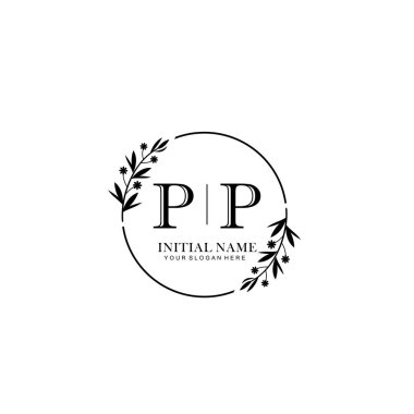 Kişisel ya da Brand için PP Minimal Çiçek Logosu Koleksiyonu