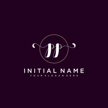 Minimalist Çiçek Baş Logosu, PP Marka Şablonu