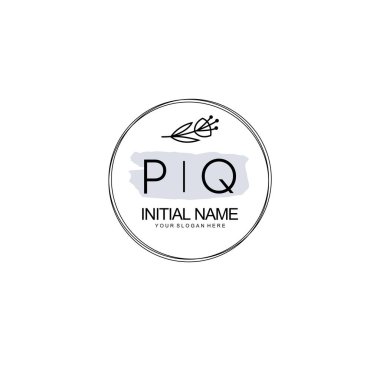 Kişisel ya da Brand için PQ Minimal Çiçek Logosu Koleksiyonu